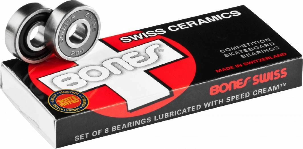 Bones® Swiss Ceramic Skateboard Bearings 8er Pack 3 Bones® Swiss Ceramic Skateboard Bearings 8er Pack